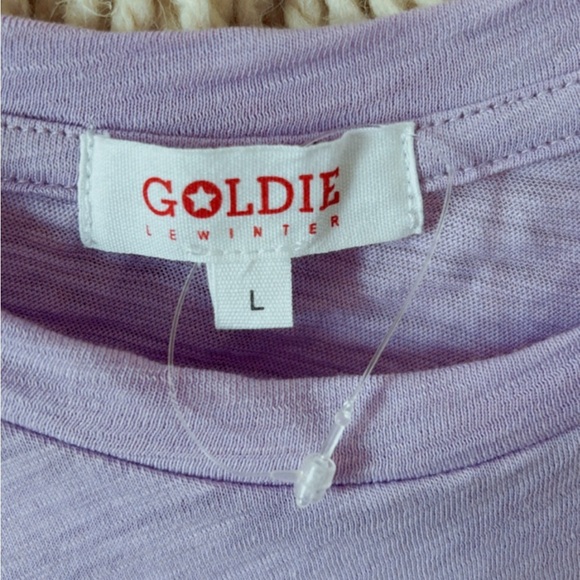 Goldie Lewinter BUNDLE of Two Celeste Ruffle Short Sleeve Pima Cotton Tees Large - Picture 3 of 9